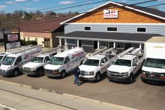JP Roofing HQ with all vans
