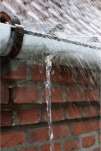 Gutters Weren't Installed Correctly: Water leaking