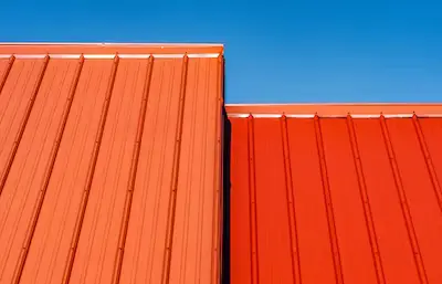 Orange metal roof