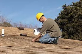 Man inspecting roof 
