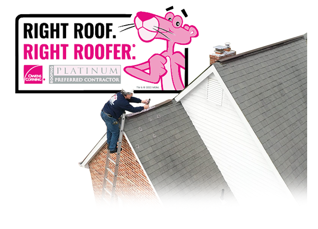 joe potocnick inspecting new roof installed by jp roofing pittsburgh